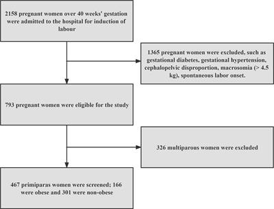 Effects of labor induction in obesity with delayed pregnancy: A retrospective study based on Chinese obese primipara